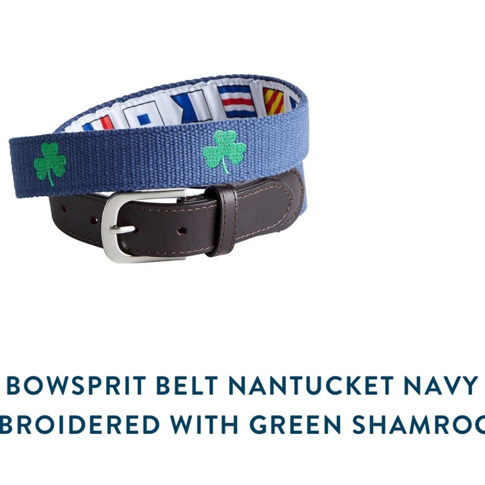 NWT Men's Castaway Nantucket Bowsprit Navy Embroidered Kelly Shamrock Size 34